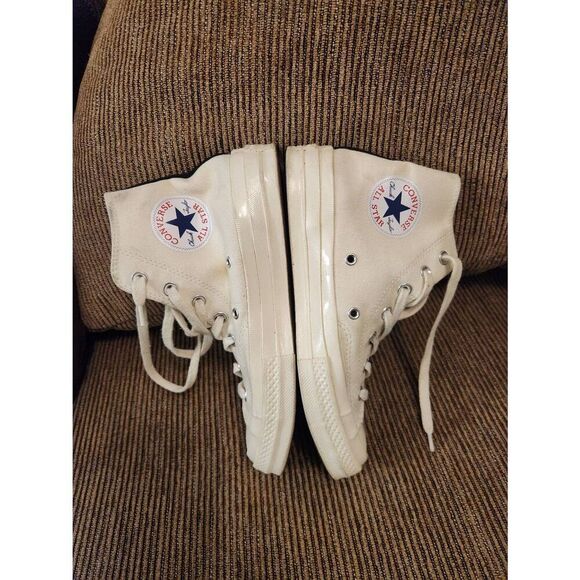 CdG PLAY x Converse Women's Size 7 Chuck Taylor  Peek-A-Boo High Top Sneaker - Picture 8 of 13